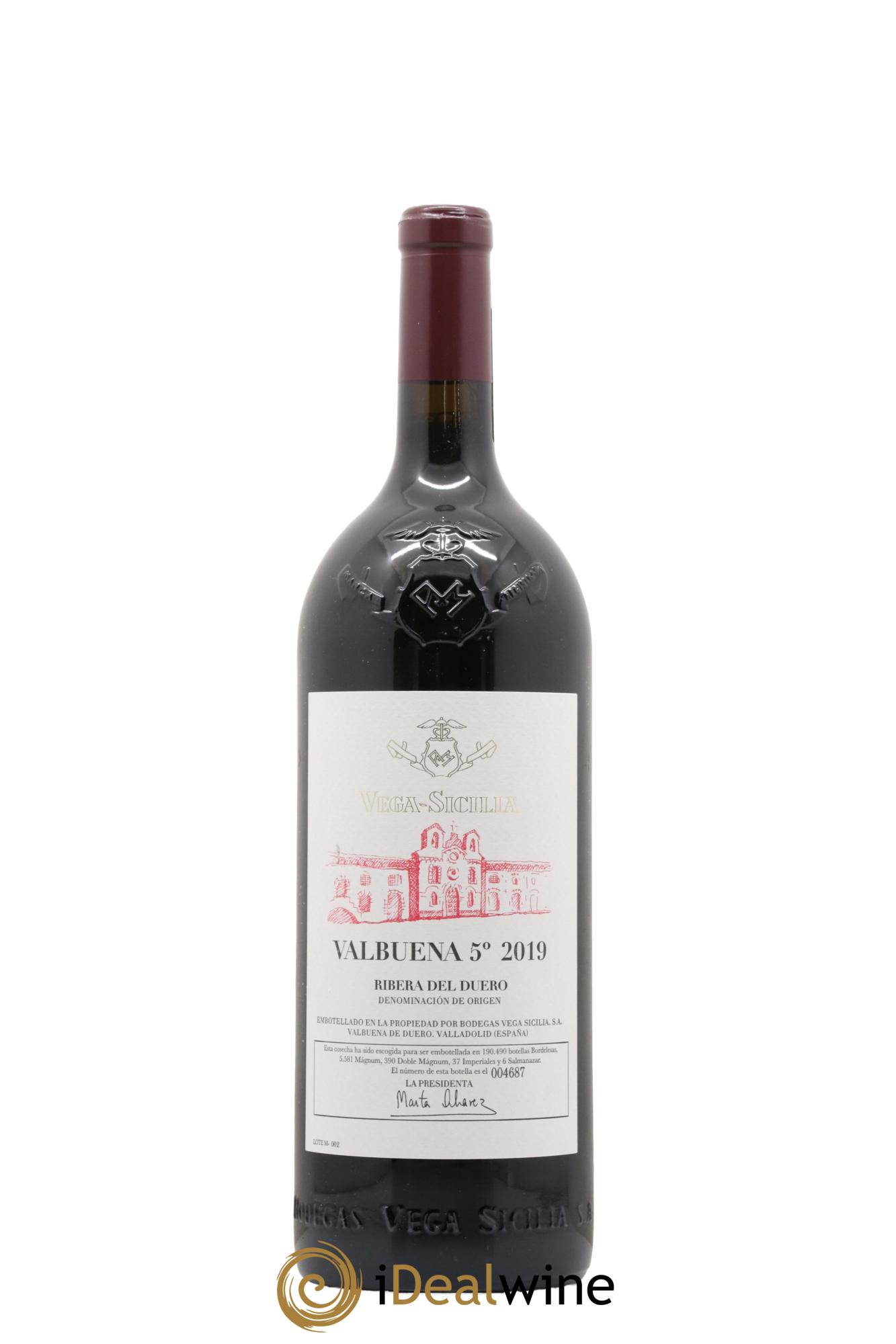 Ribera Del Duero DO Vega Sicilia Valbuena 5 ano Famille Alvarez 2019 - Lot de 1 magnum - 1