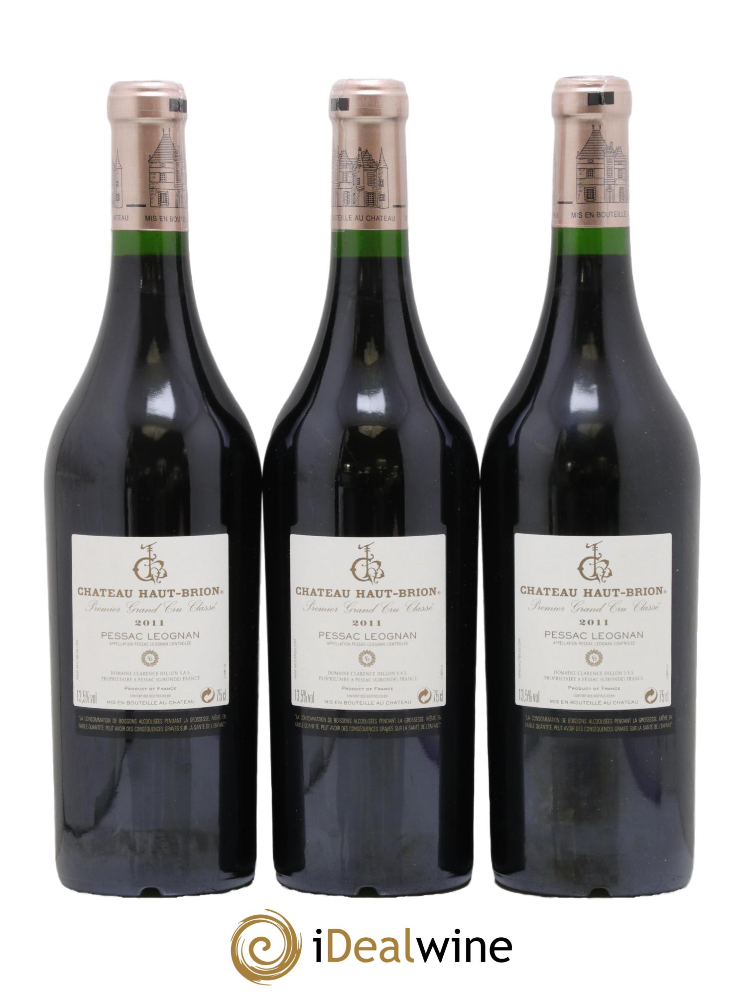 Château Haut Brion 1er Grand Cru Classé 2011 - Lot de 3 bouteilles - 1