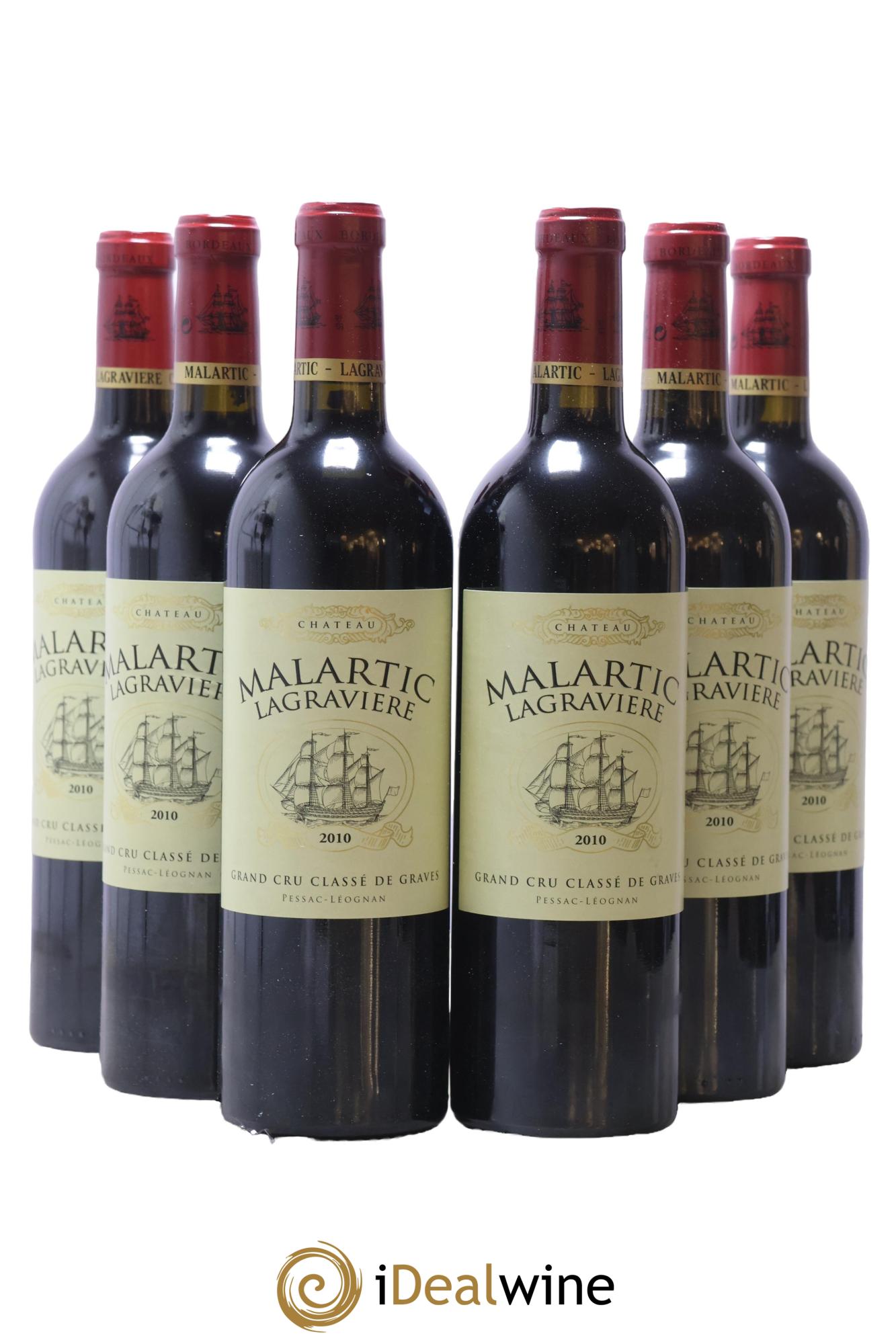 Château Malartic-Lagravière Cru Classé de Graves 2010 - Lotto di 6 bottiglie - 0