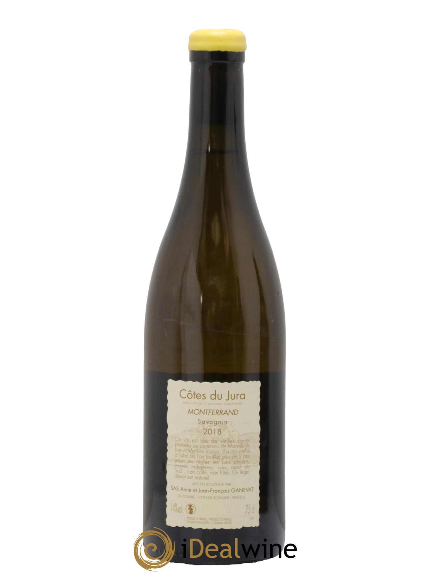 Côtes du Jura Montferrand savagnin Anne et Jean François Ganevat 2018 - Lotto di 1 bottiglia - 1