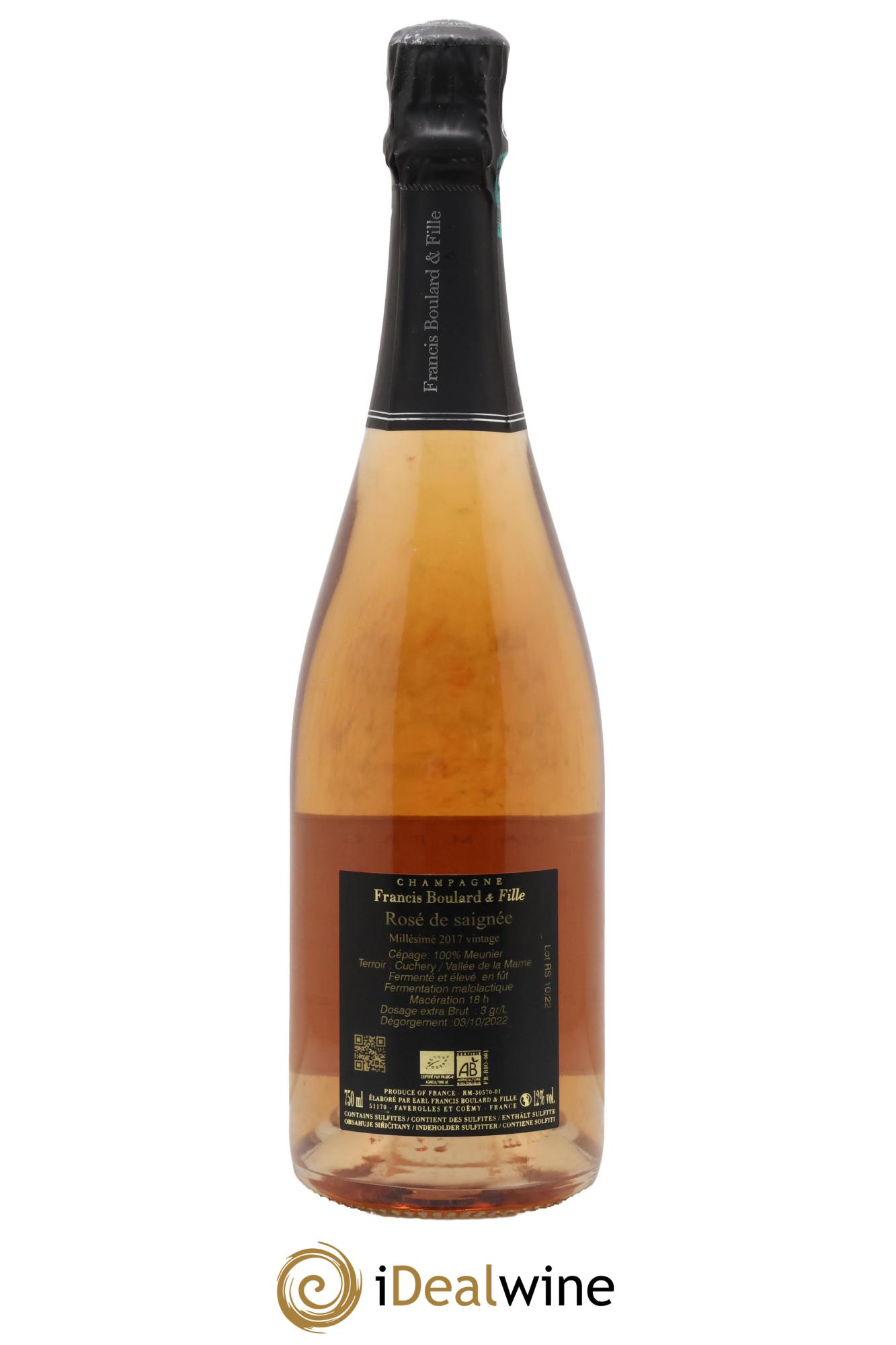 Rosé de Saignée Extra-Brut Francis Boulard 2017 - Lot de 1 bouteille - 1