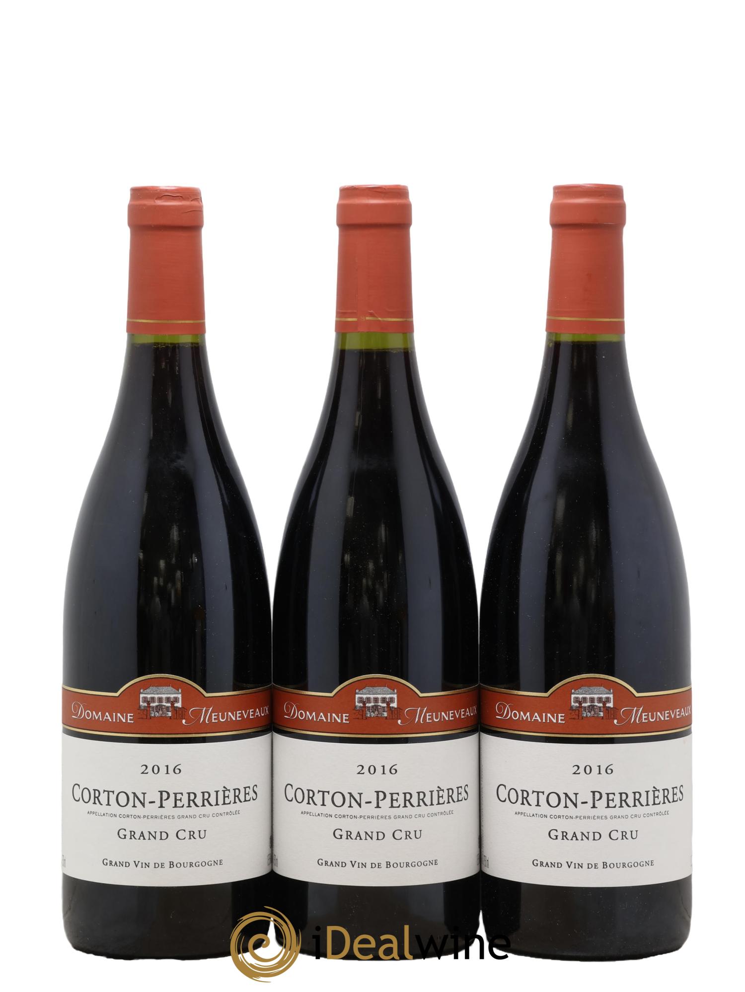 Corton Grand Cru Perrières Domaine Meuneveaux 2016 - Posten von 3 Flaschen - 0