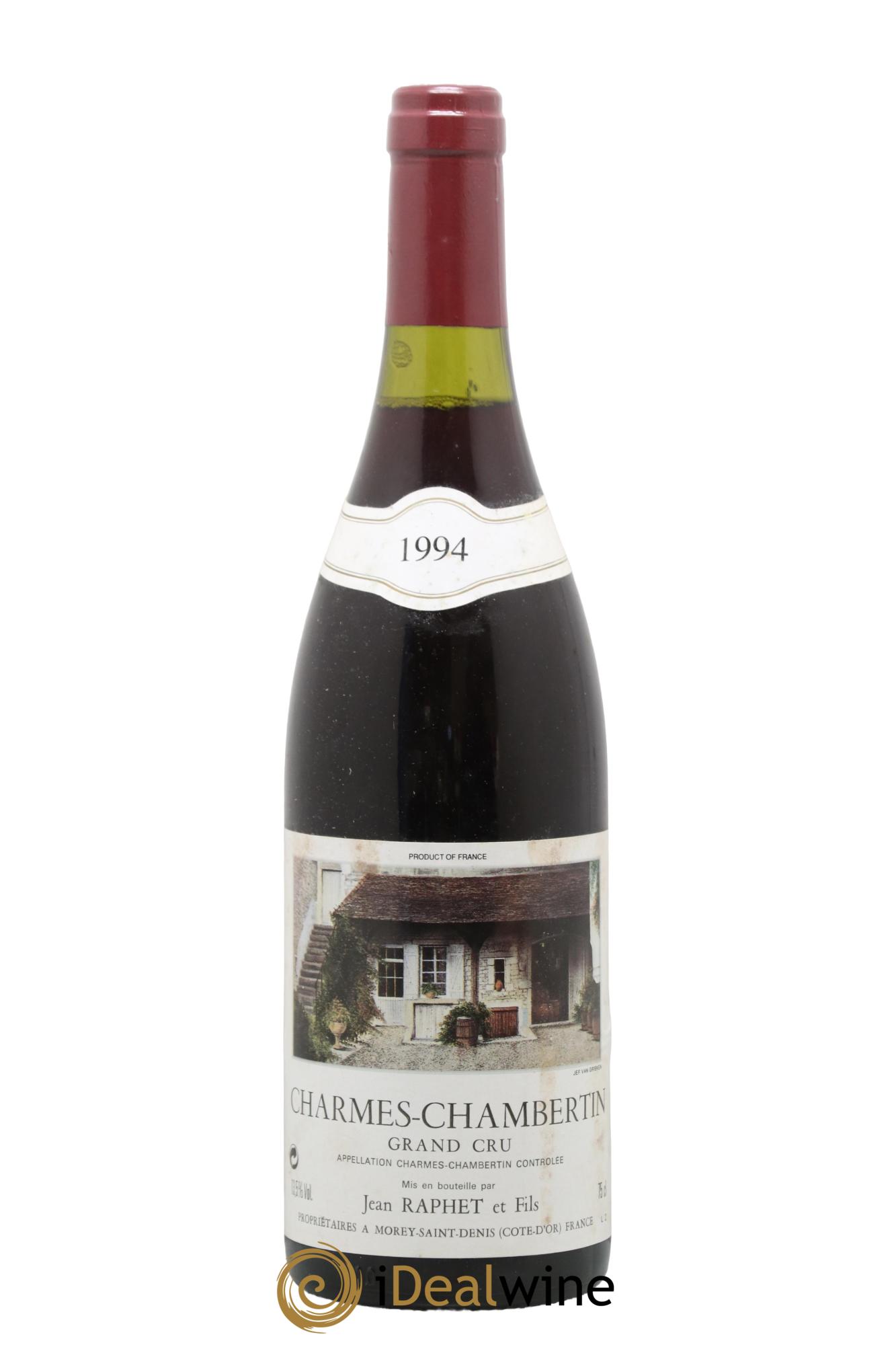 Charmes-Chambertin Grand Cru Domaine Jean Raphet 1994 - Lot de 1 bouteille - 0