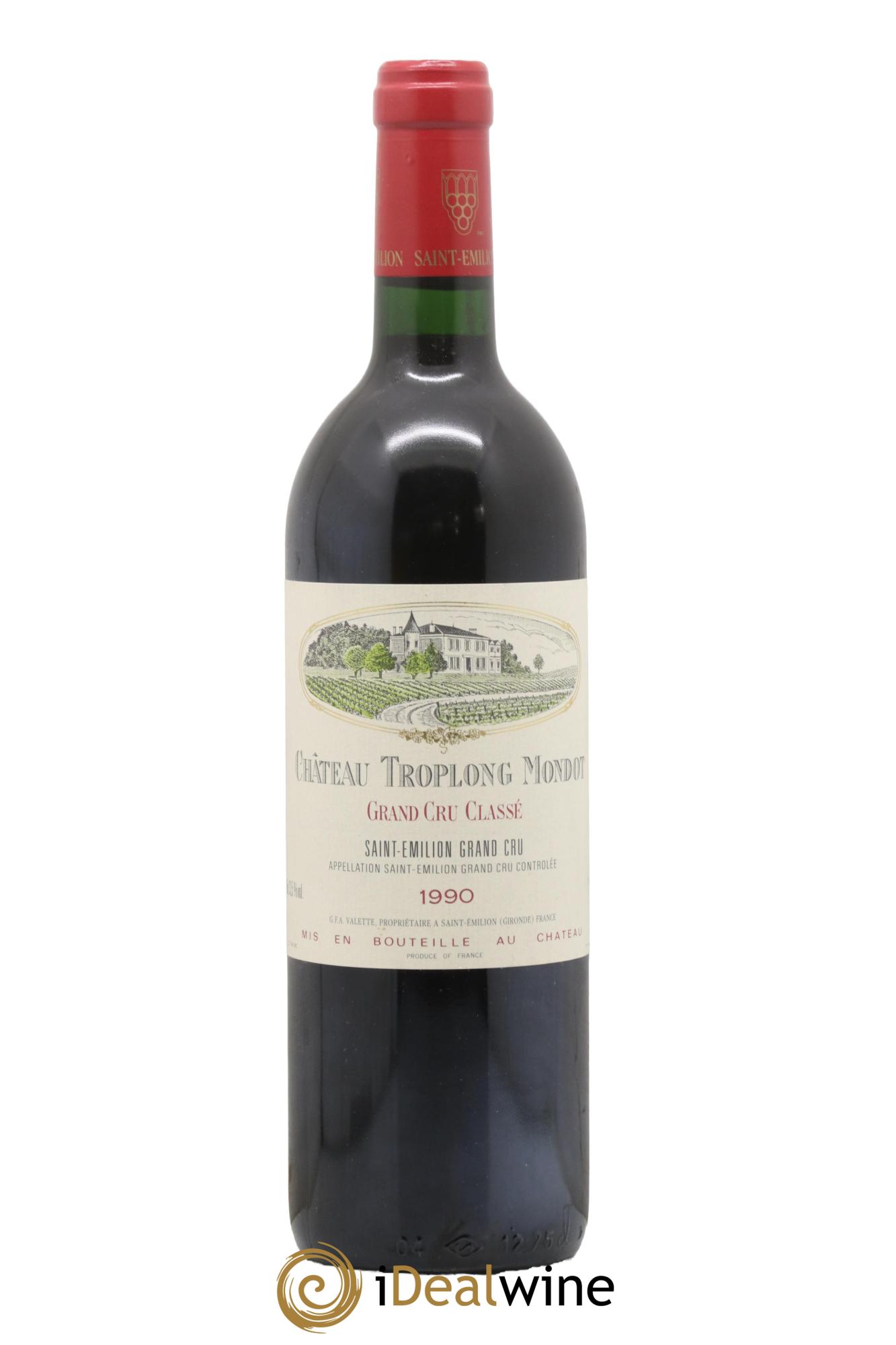 Château Troplong Mondot 1er Grand Cru Classé B 1990 - Lot of 1 bottle - 0