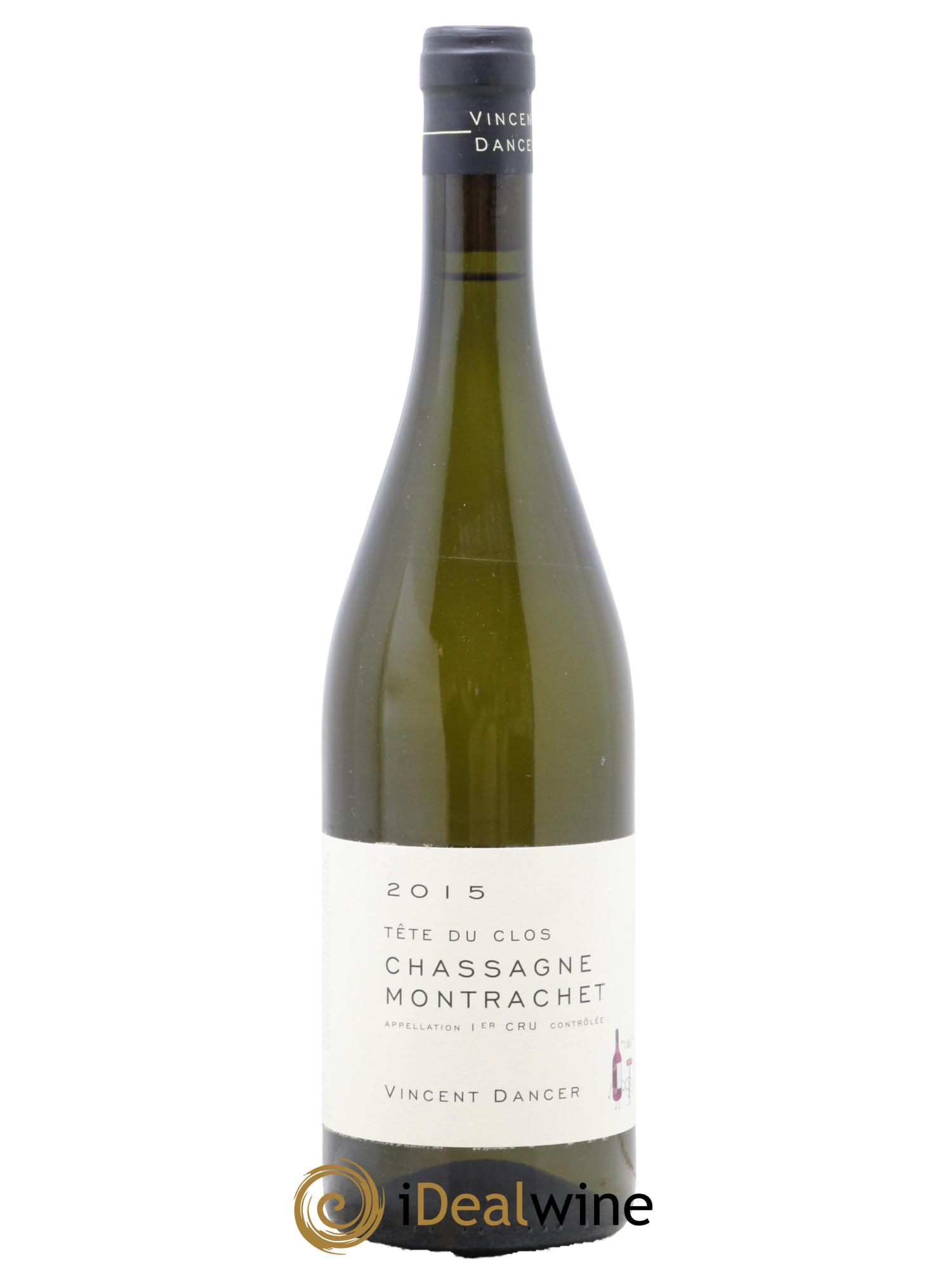 Chassagne-Montrachet 1er Cru (Morgeot) Tête du Clos Vincent Dancer 2015 - Lot de 1 bouteille - 0