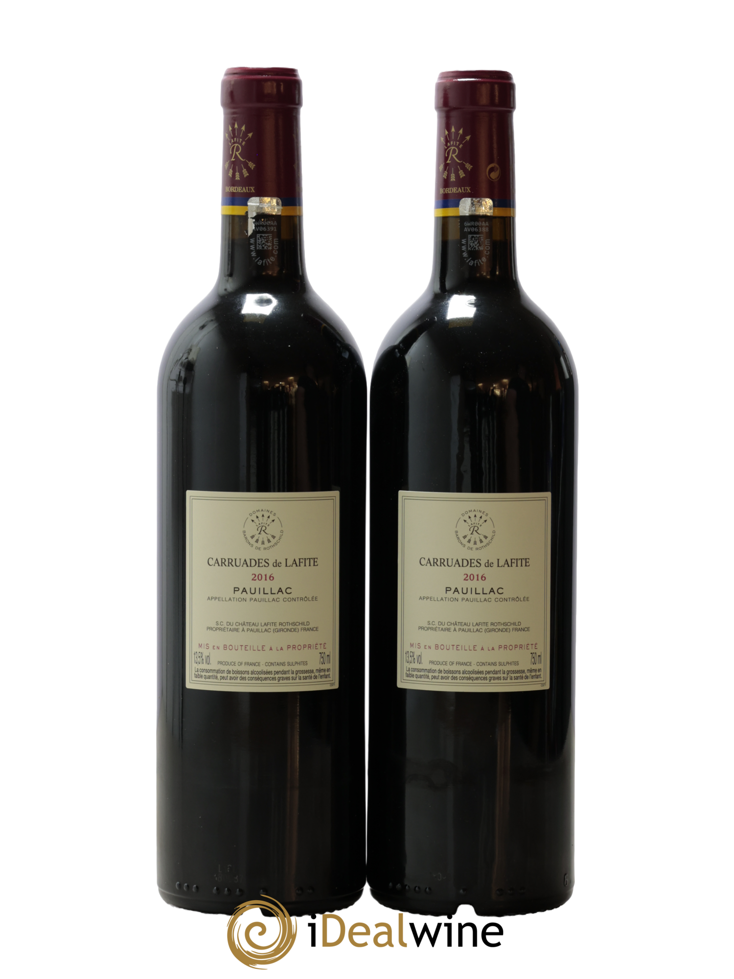 Carruades de Lafite Rothschild Second Vin 2016 - Lot de 2 bouteilles - 1