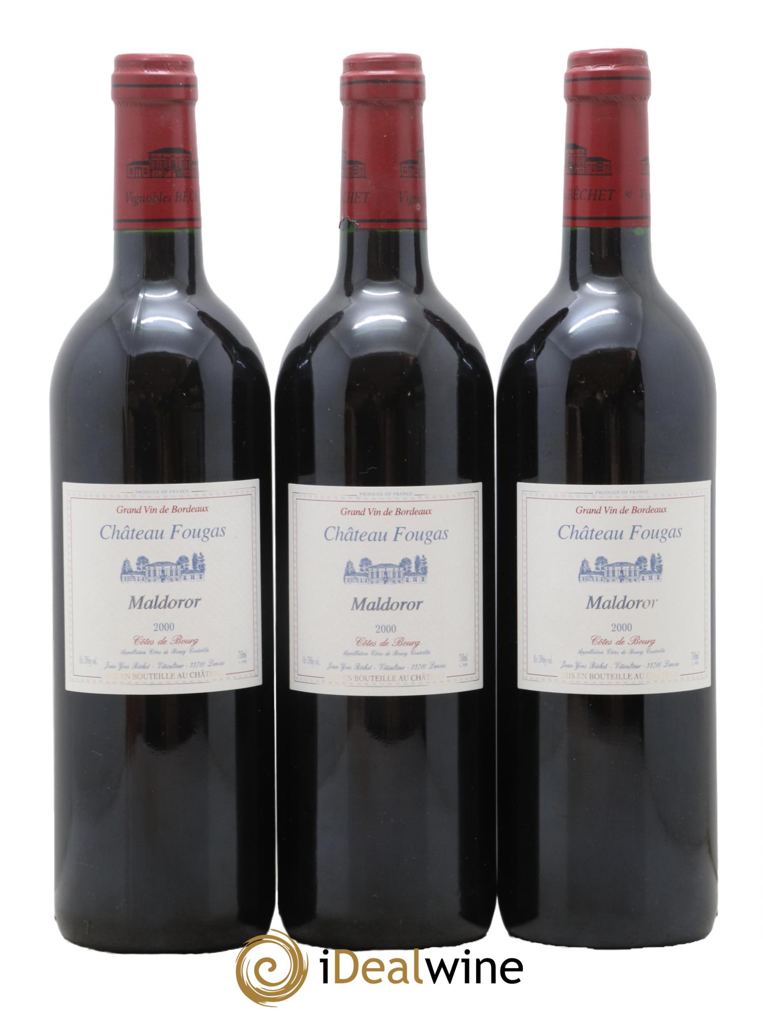 Château Fougas Maldoror 2000 - Lot de 3 bouteilles - 0