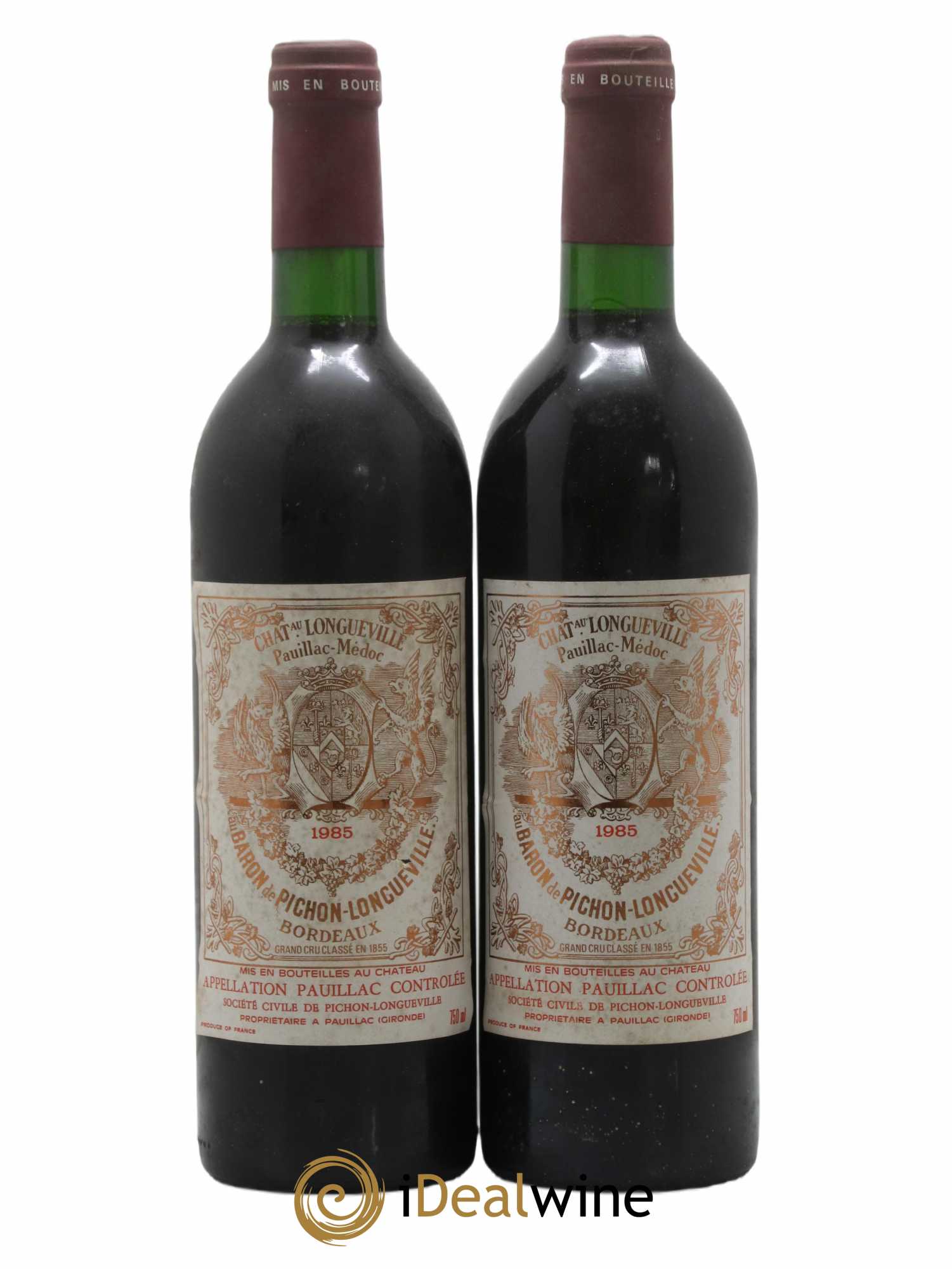 Pichon Longueville Baron 2ème Grand Cru Classé 1985 - Lot de 2 bouteilles - 0