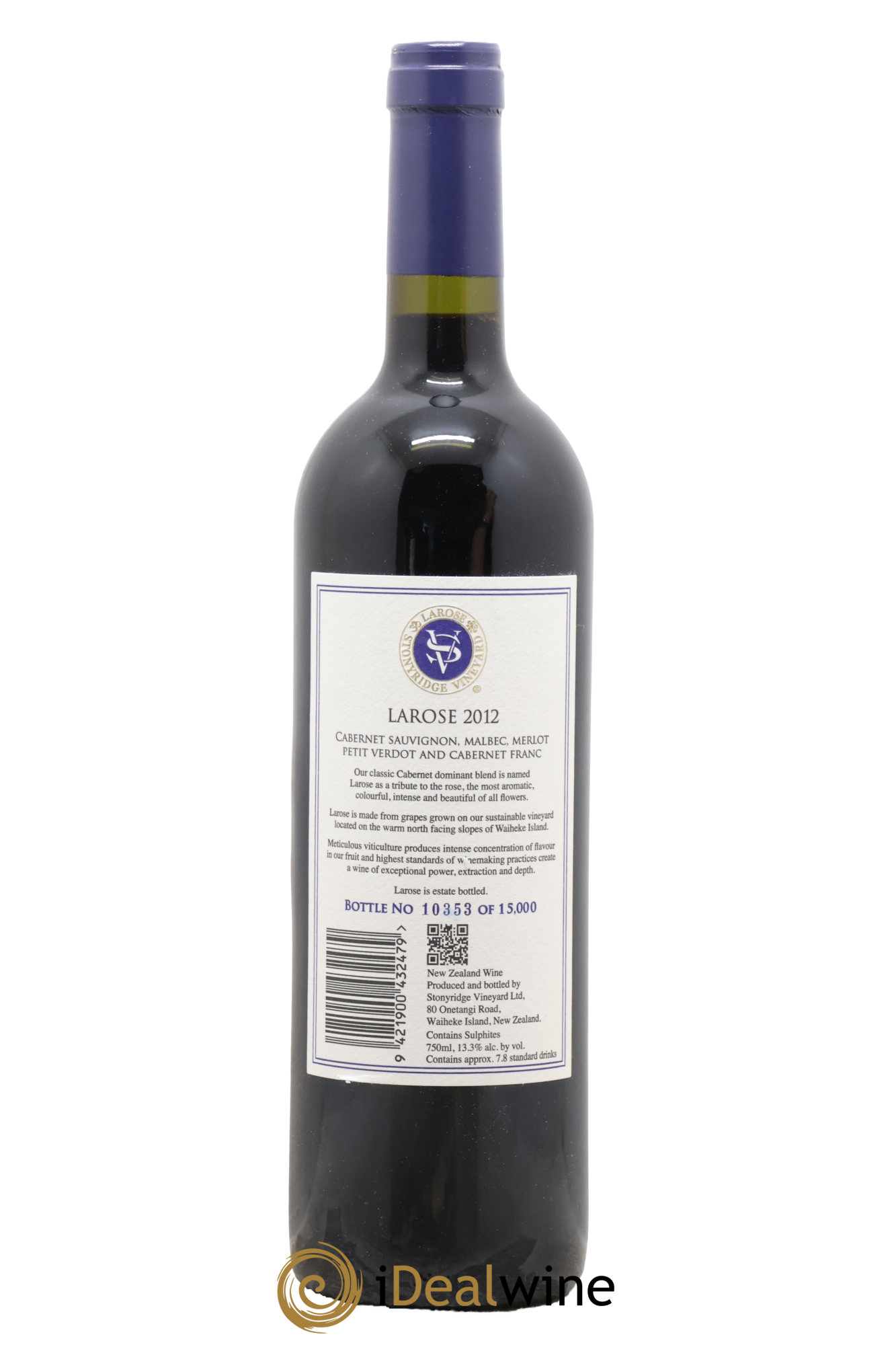 Nouvelle Zélande Waiheke Island Larose Stonyridge Vineyard 2012 - Lot de 1 bouteille - 1