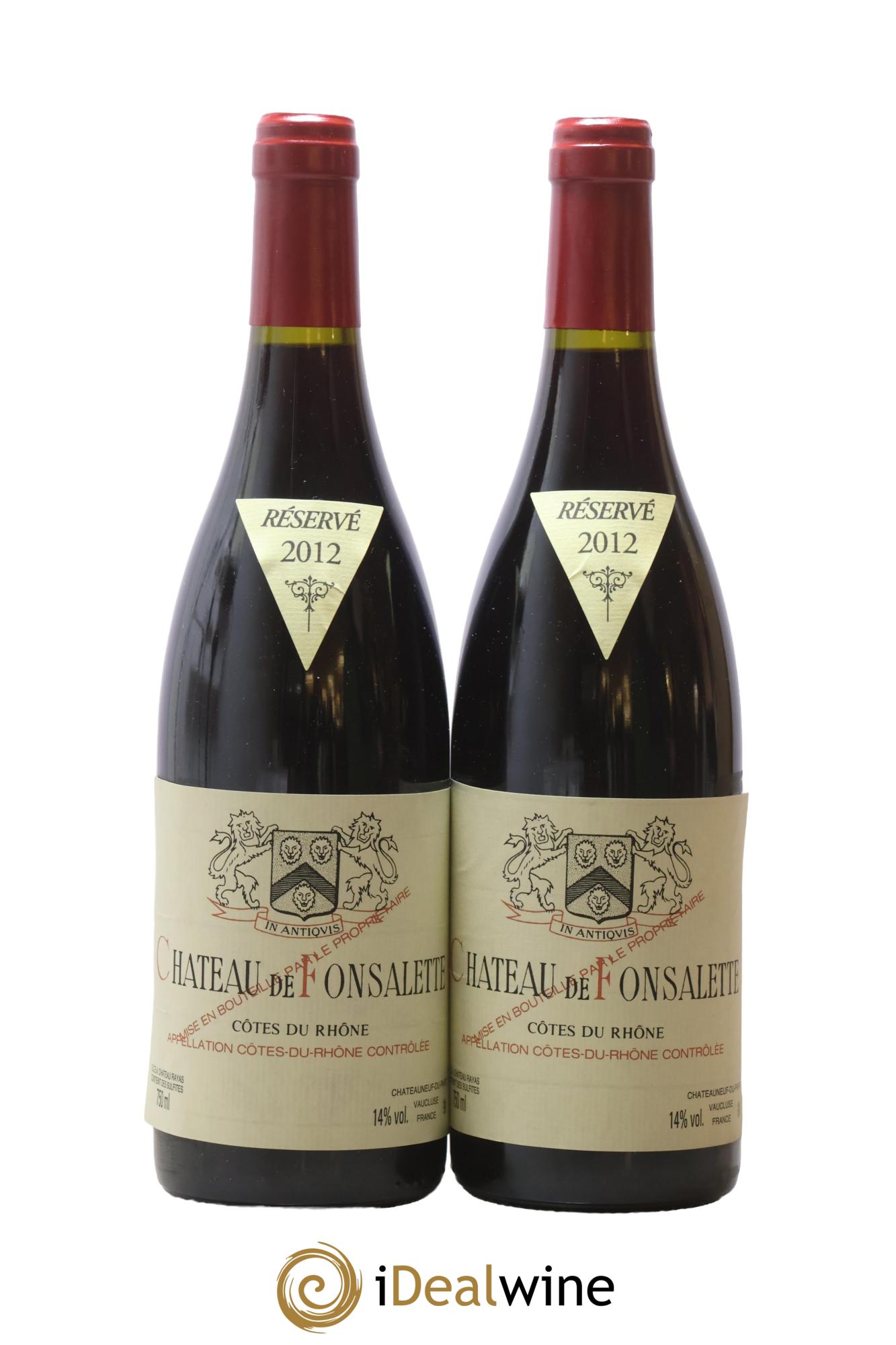 Côtes-du-Rhône Château de Fonsalette Emmanuel Reynaud 2012 - Lot de 2 bouteilles - 0