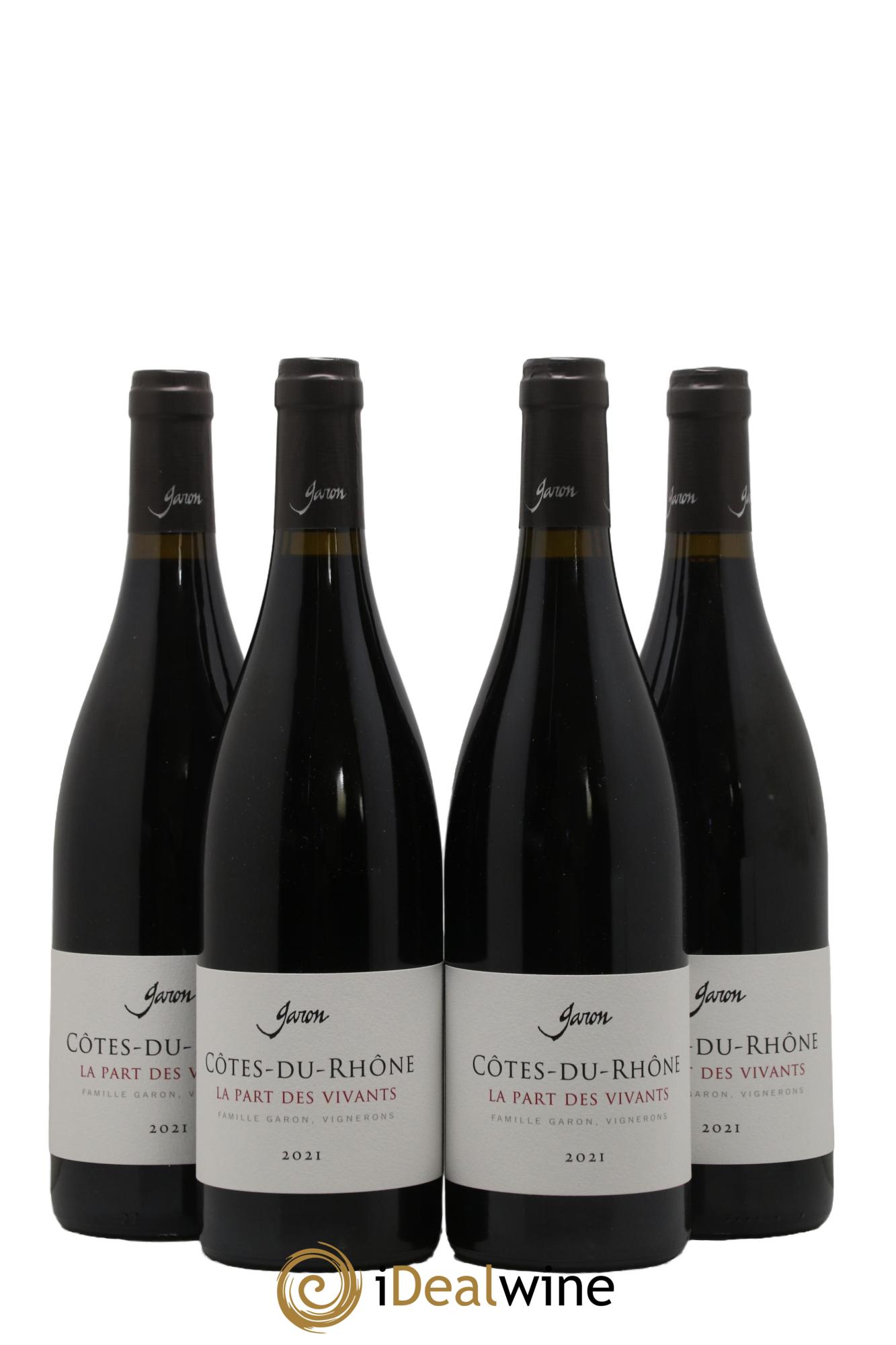 Côtes-du-Rhône Part des Vivants Domaine Garon 2021 - Lot de 4 bouteilles - 0
