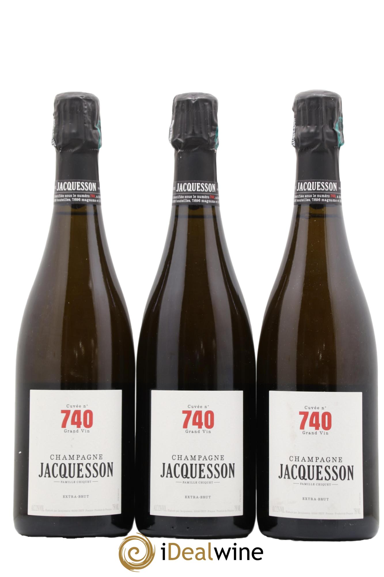Cuvée 740 Extra-Brut Jacquesson - Lot de 3 bouteilles - 0