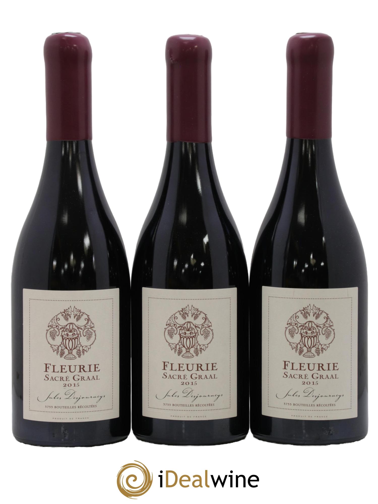 Fleurie Sacré Graal Jules Desjourneys 2015 - Lot de 3 bouteilles - 0