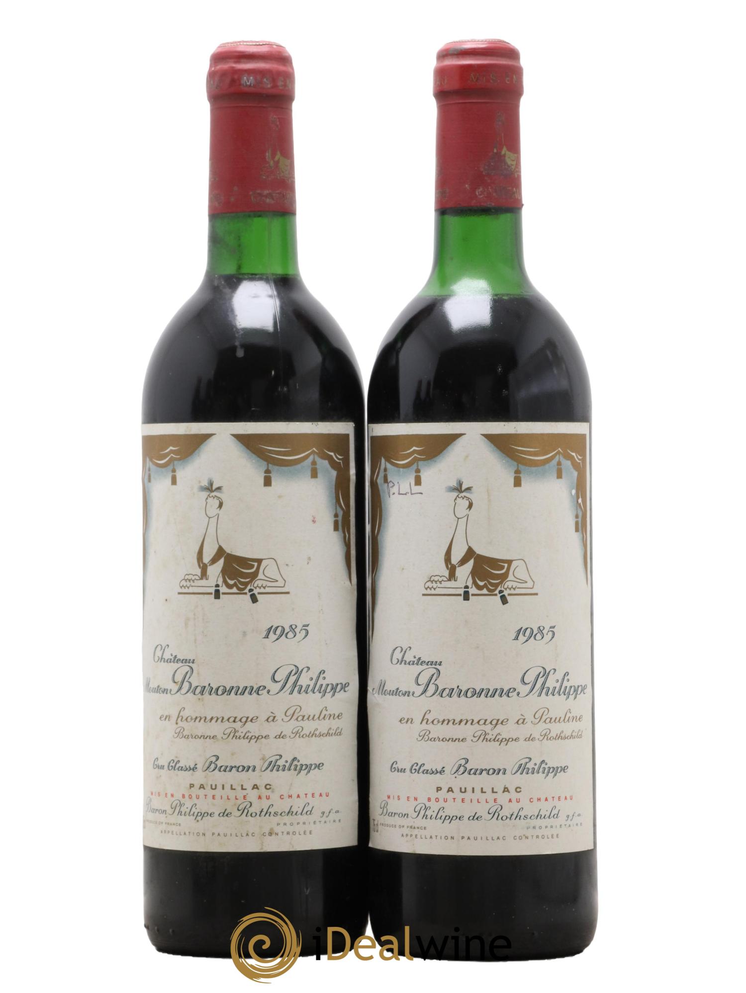 Bordeaux Château Mouton Baronne Rothschild 1985 - Lot de 2 bouteilles - 0