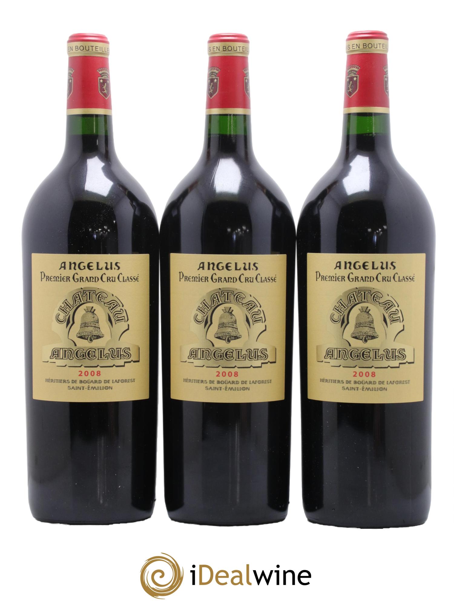 Château Angélus 1er Grand Cru Classé A 2008 - Lot de 3 magnums - 0