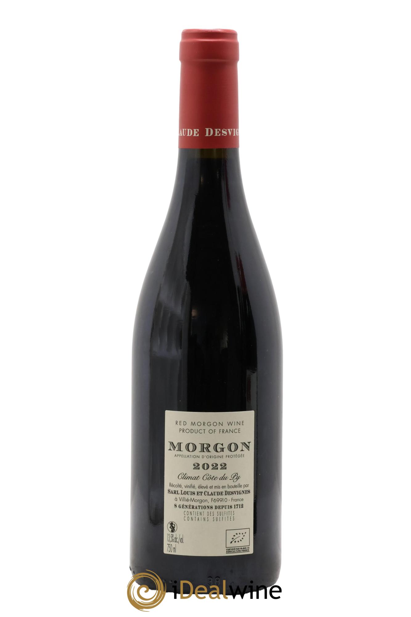 Morgon Côte de Py Javernières Louis-Claude Desvignes 2022 - Lot de 1 bouteille - 1