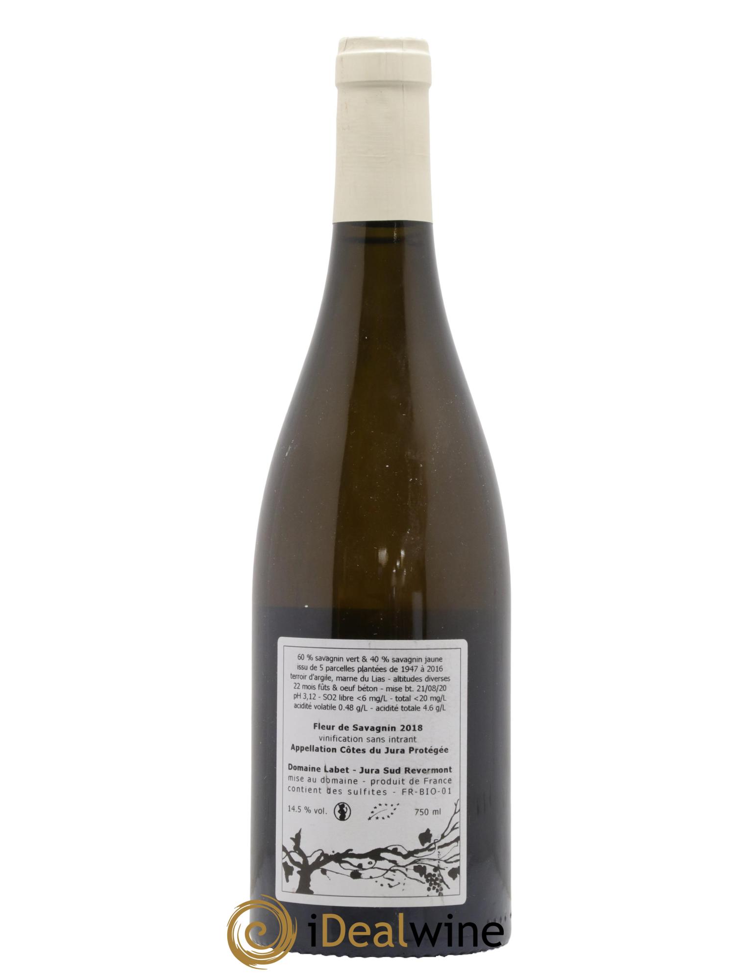 Côtes du Jura Fleur de Savagnin Romain - Julien - Charline Labet 2018 - Lot de 1 bouteille - 1
