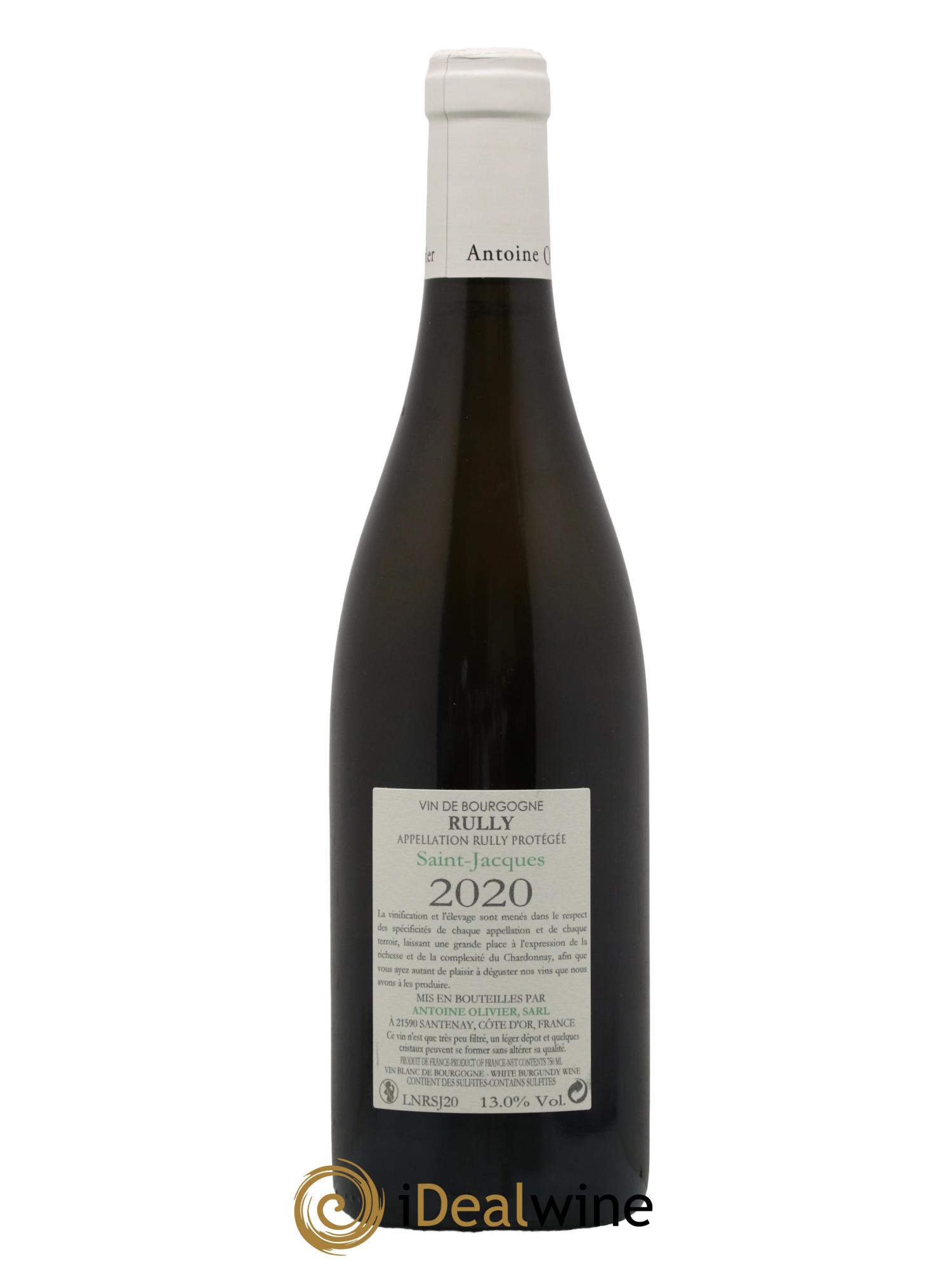 Rully Saint Jacques Antoine Olivier 2020 - Posten von 1 Flasche - 1