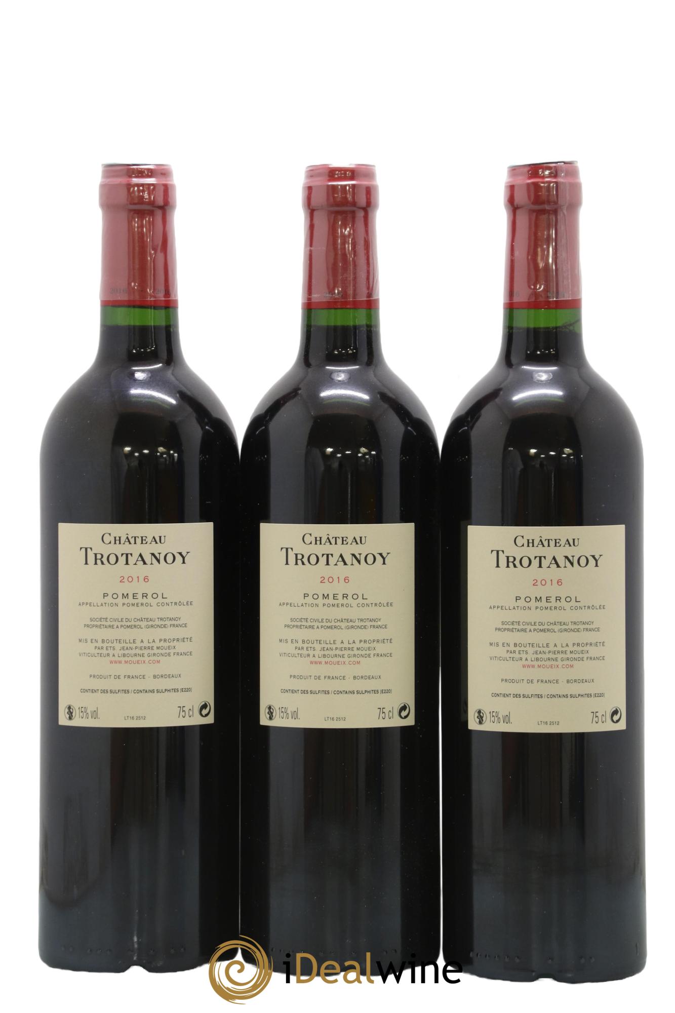 Château Trotanoy 2016 - Lot of 3 bottles - 1