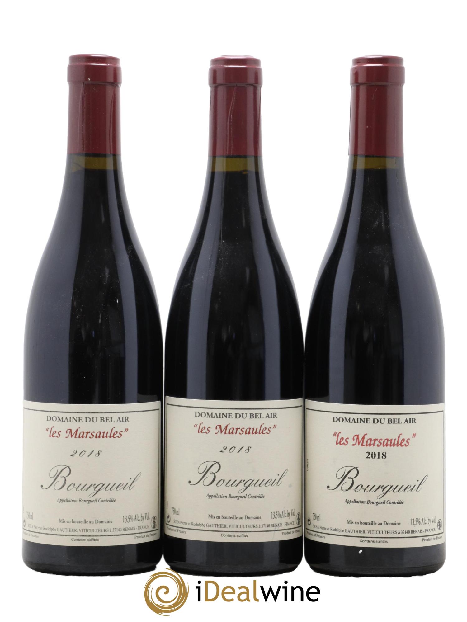 Bourgueil Marsaules Domaine du Bel Air 2018 - Lot de 3 bouteilles - 0