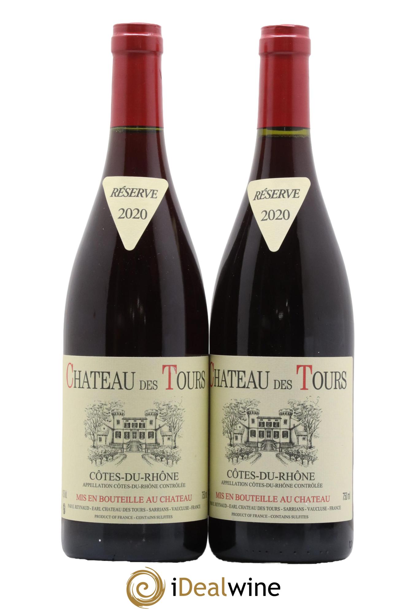 Côtes-du-Rhône Château des Tours Emmanuel Reynaud 2020 - Lot de 2 bouteilles - 0