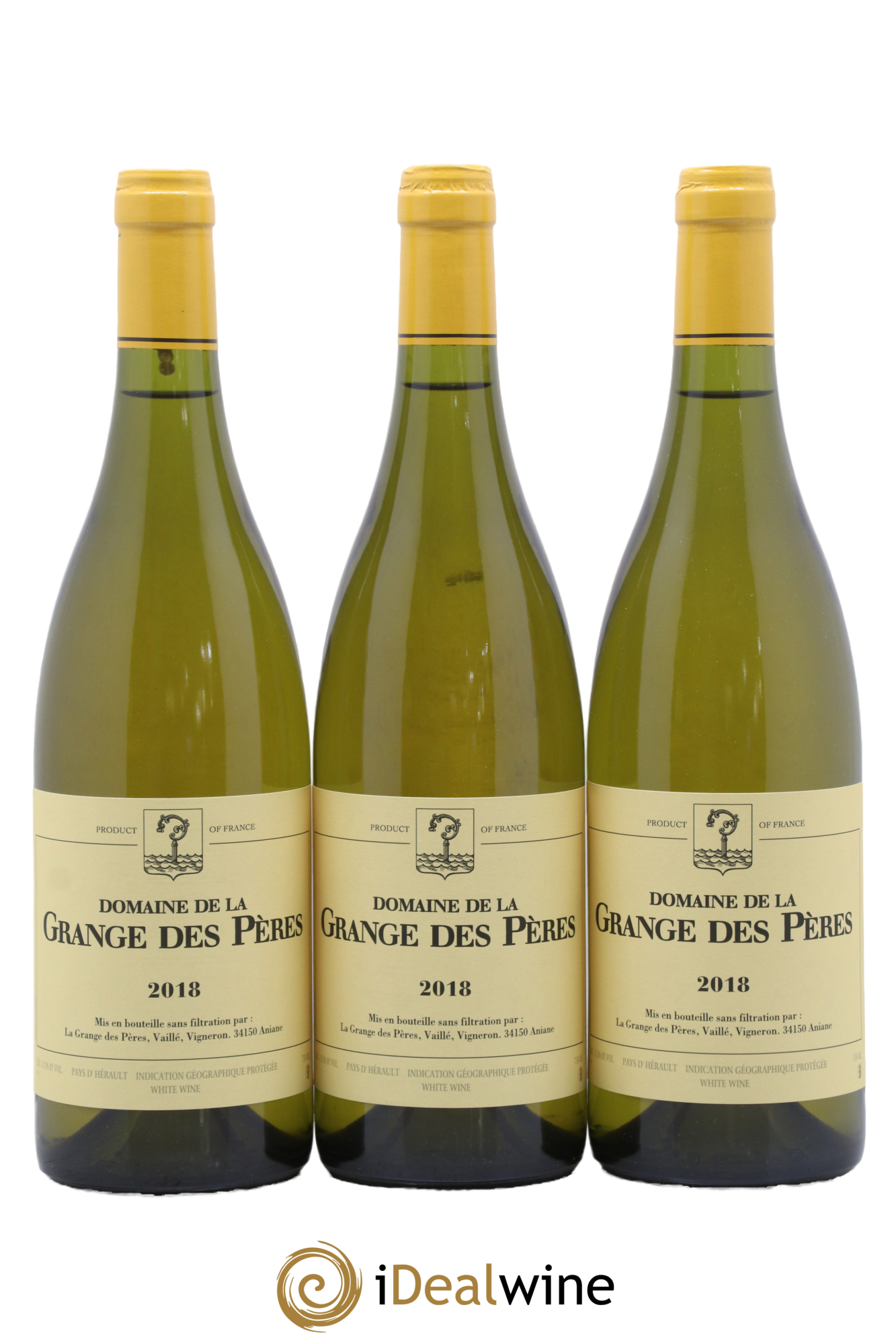 Pays d'Hérault Grange des Pères Laurent Vaillé 2018 - Lot de 3 bouteilles - 0
