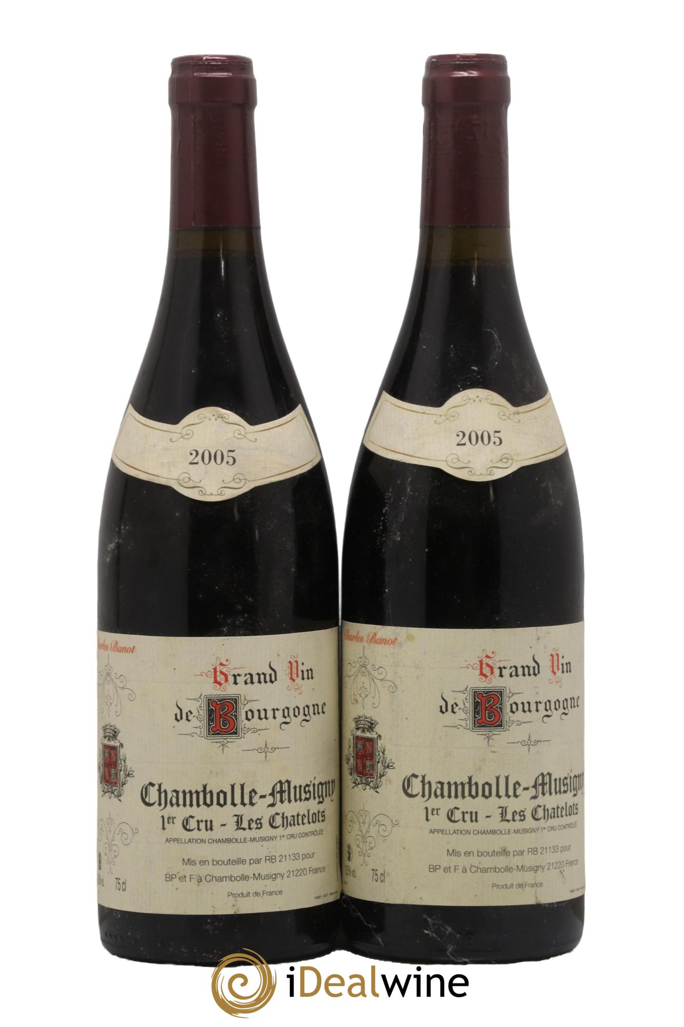 Chambolle-Musigny 1er Cru Les Chatelots Domaine Charles Banot 2005 - Lot de 2 bouteilles - 0