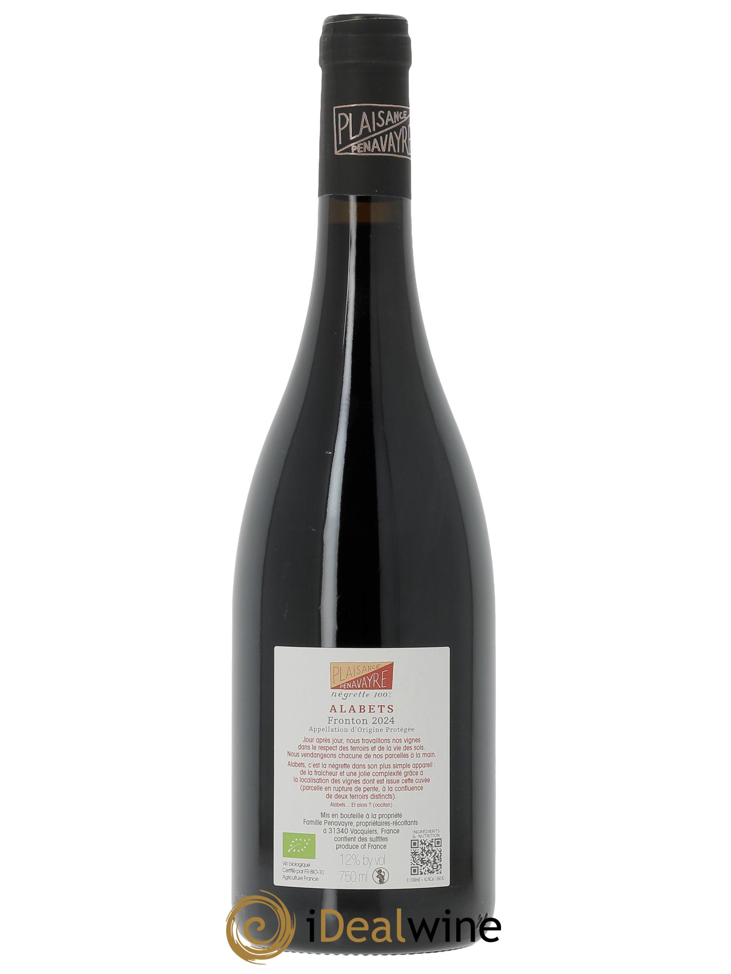 Fronton Alabets Plaisance Penavayre  2024 - Lot de 1 bouteille - 1