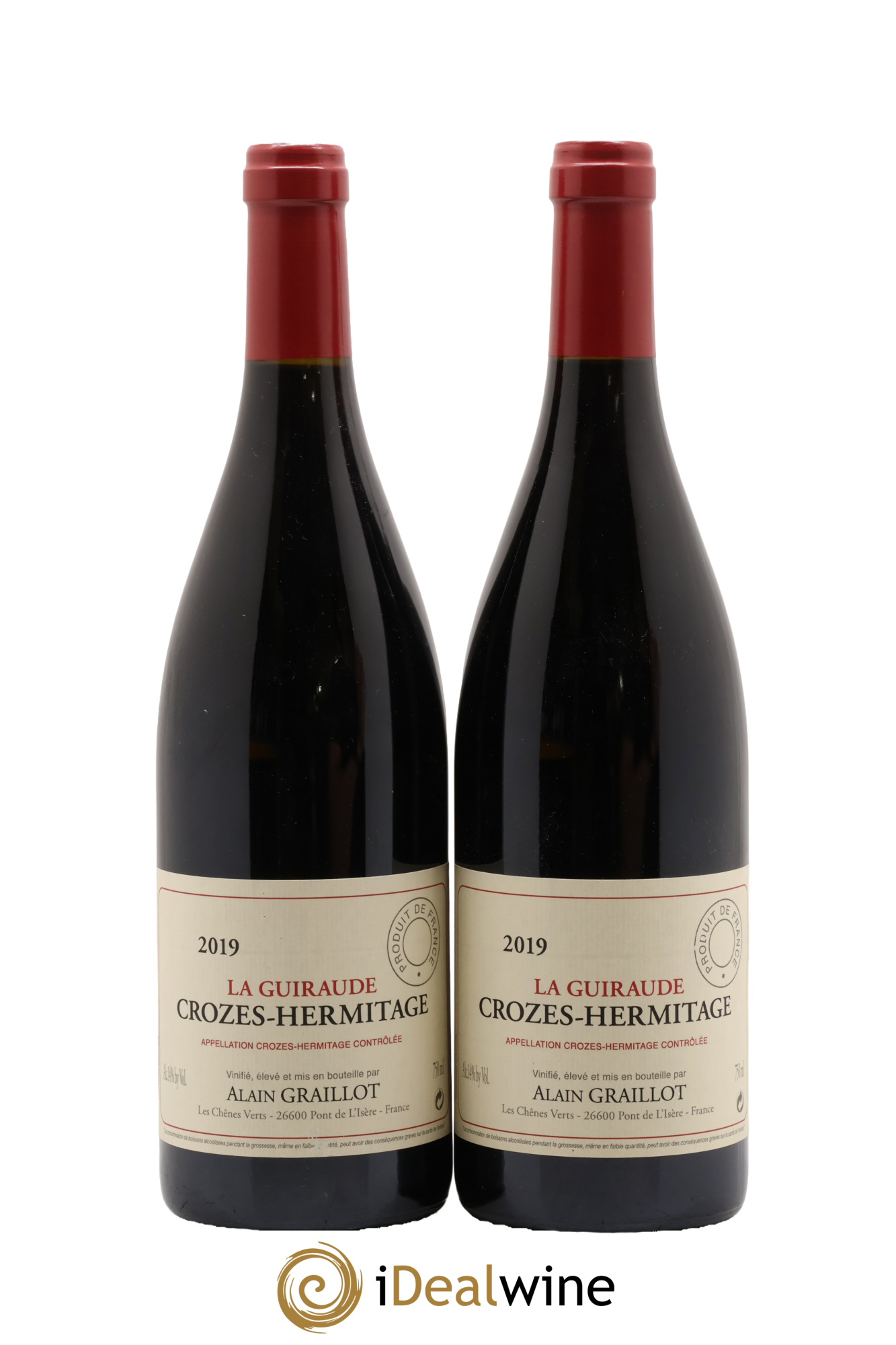 Crozes-Hermitage La Guiraude Domaine Graillot 2019 - Lot de 2 bouteilles - 0